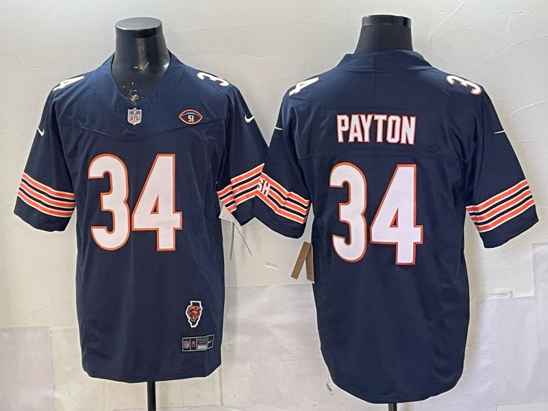 Men 2026 Chicago Bears #34 Payton Blue 3th generations Nike Limited NFL Jersey style 0010->chicago bears->NFL Jersey